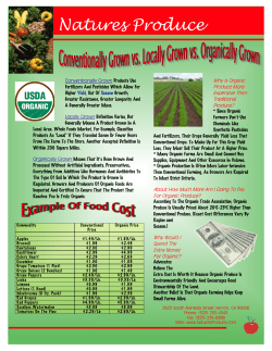 Conventional vs Local vs Organic