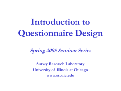 Cognitive Survey Research Methodology