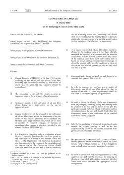 COUNCIL DIRECTIVE 2002/57/EC of 13 June 2002 on the