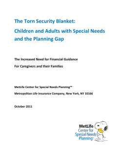 The Torn Security Blanket: Children with Special Needs and