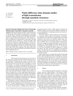 Finite-difference time-domain studies of light transmission through