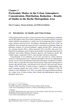 Particulate Matter in the Urban Atmosphere: Concentration