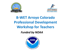 BWET Arroyo Colorado Professional Development Workshop for