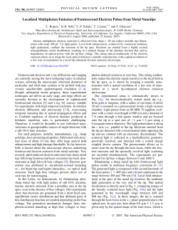 Localized Multiphoton Emission of Femtosecond Electron Pulses