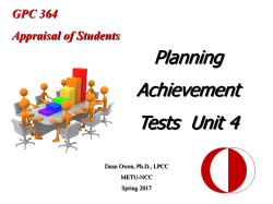 GPC 364 Appraisal of Students