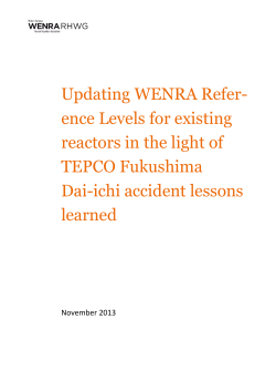 Updating WENRA Reference Levels for existing reactors in the light