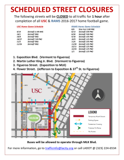 scheduled street closures