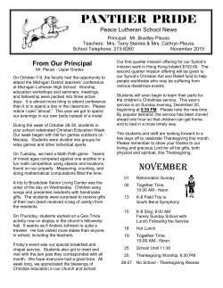 Lower Grades - Peace Lutheran Church in Granger, Indiana