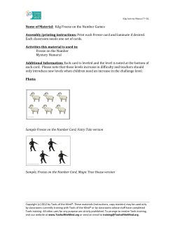 kdg freeze on the number games cover page13