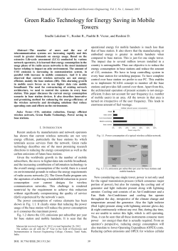 Green Radio Technology for Energy Saving in Mobile Towers