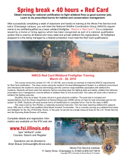 Spring break 40 hours Red Card - Illinois Fire Service Institute
