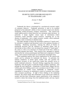 search costs and brand equity in trademark law