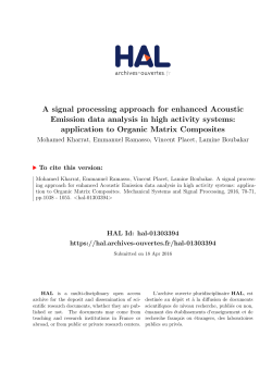 A signal processing approach for enhanced Acoustic Emission