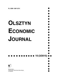 olsztyn economic journal - Uniwersytet Warmińsko