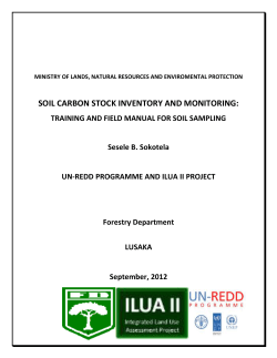 soil carbon stock inventory and monitoring