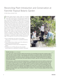 Reconciling Plant Introduction and Conservation at - SE-EPPC