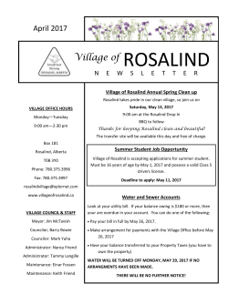 July 7-9, 2017 - Village of Rosalind