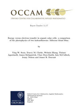 Report Number 11/17 Energy versus electron transfer in organic