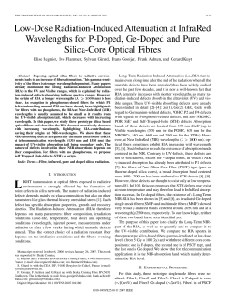 Low-Dose Radiation-Induced Attenuation at InfraRed Wavelengths
