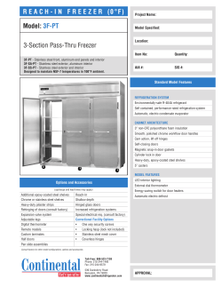 Model: 3F-PT 3-Section Pass-Thru Freezer
