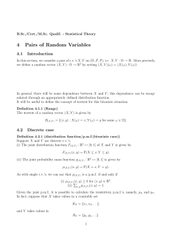 4 Pairs of Random Variables