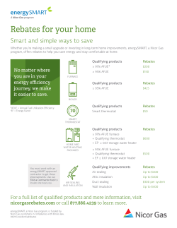 Rebates for your home