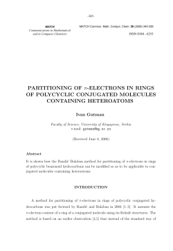 PARTITIONING OF &pi;-ELECTRONS IN RINGS OF POLYCYCLIC