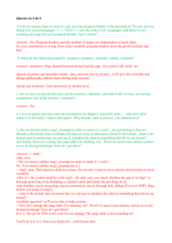 Queries in Lab 4 1) Can we assume that we need