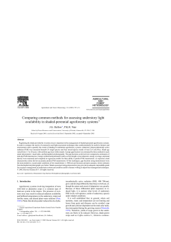 Comparing common methods for assessing understory light