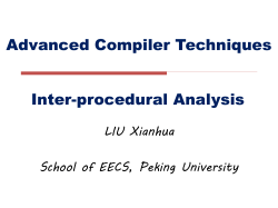 Advanced Compiler Techniques