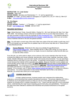 IB 350 International Trade GERBER