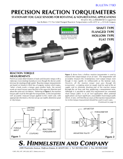 precision reaction torquemeters