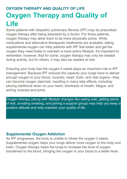 Oxygen Therapy and Quality of Life