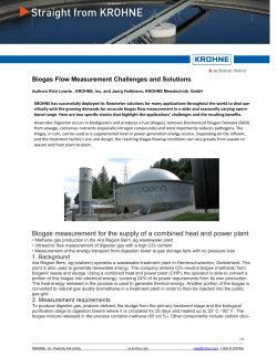 Biogas measurement for the supply of a combined heat and power