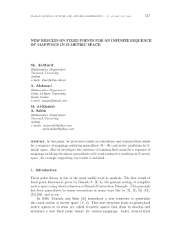 New results on fixed points for an infinite sequence of mappings in G