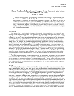 Fluence Thresholds for Laser-Induced Damage of Optical