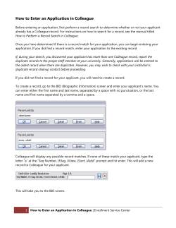 How to Enter an Application in Colleague