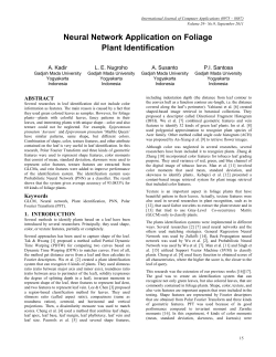 Neural Network Application on Foliage Plant Identification