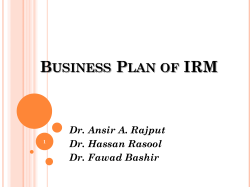 Slide 1 - Institute of Rural Management