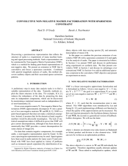 Convolutive Non-Negative Matrix Factorisation