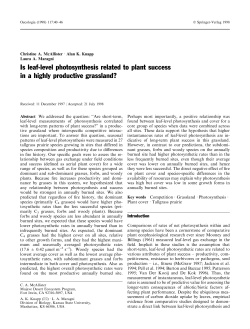Is leaf-level photosynthesis related to plant - K