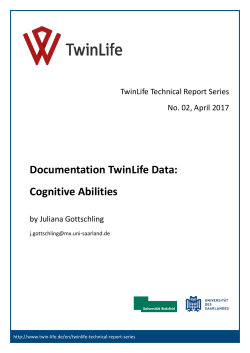 Documentation TwinLife Data: Cognitive Abilities