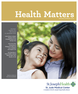 One Team: Caring for You, Why Choose St. Jude Breast