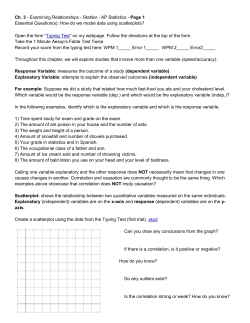 Ch. 3 - Examining Relationships - Stahler - AP Statistics