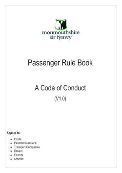 Passenger Rule Book - Monmouthshire County Council