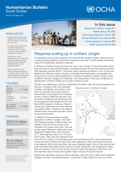 Response scaling-up in northern Jonglei Humanitarian