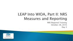 Day 3 PowerPoint Slides - National Reporting System