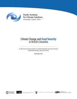 Climate Change and Food Security in British Columbia