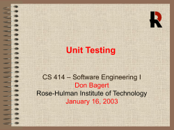 Unit Testing - Rose