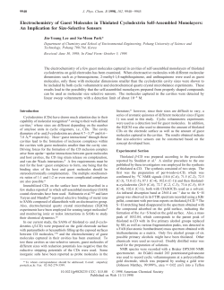 Electrochemistry of Guest Molecules in Thiolated Cyclodextrin